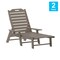 Flash Furniture Brown Adjustable Chaise Lounger with Cupholder, 2PK 2-LE-HMP-2017-414-BR-GG - alternate 5